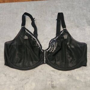 Elomi Size 38J Matila Plunge Bra Black EL8900 EL8900BLK